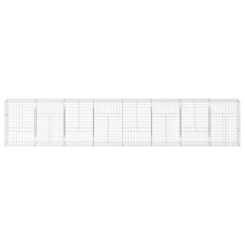 Gabion – Stoneschaal – Steenkorf – Tuinmuur – Erfafscheiding – Gegalvaniseerd IJzer – 800 x 50 x 150 cm – Weerbestendig & Stevig