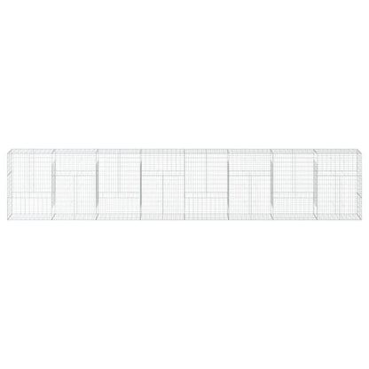 Gabion – Stoneschaal – Steenkorf – Tuinmuur – Erfafscheiding – Gegalvaniseerd IJzer – 800 x 50 x 150 cm – Weerbestendig & Stevig