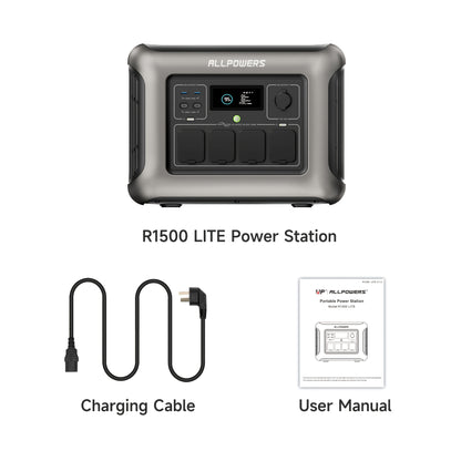 Draagbare Powerstation – Mobiele Generator – Noodstroomvoorziening – Zonne-energie Accu – Camping Accu – 1056Wh Capaciteit – Snelladen 40 Min – 1600W AC Uitgang