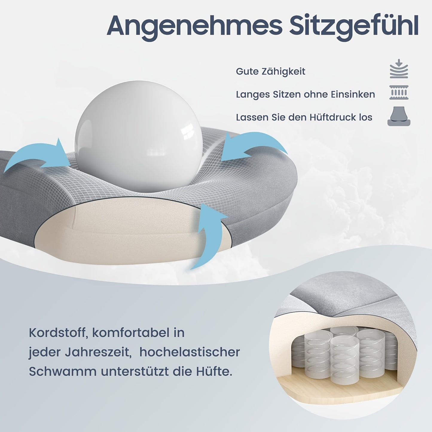 Bureaustoel – Office Chair – Draaistoel – Kantoorstoel – Ergonomische Stoel – XXL Breede Zitting – Metalen Frame – Max. 200 kg Belastbaar