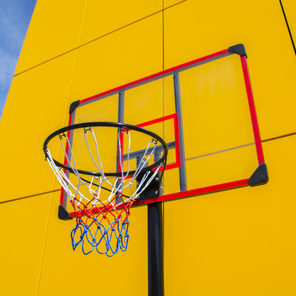 Basketbalpaal – Basketbalring – Basketbalstandaard – Basketbalset – Basketbalhoepel – Verstelbare Hoogte 225-305 cm – Stevig Stalen Frame