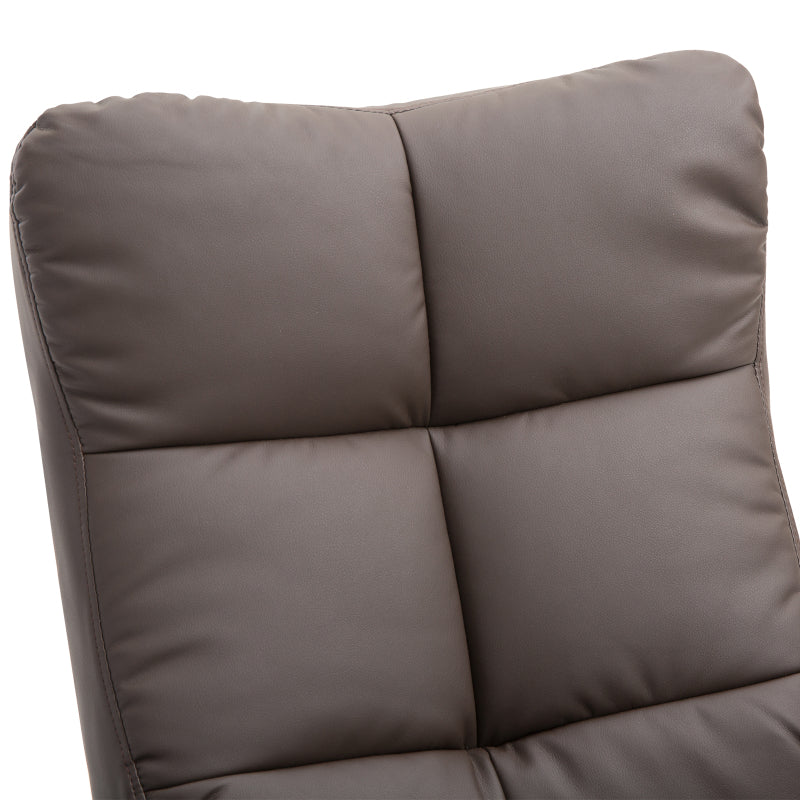 Relaxfauteuil – Relaxstoel – Draaifauteuil – Ligstoel – Fauteuil Met Voetenbank – Bruin – 360° Draaibaar – Verstelbare Rugleuning Tot 145°