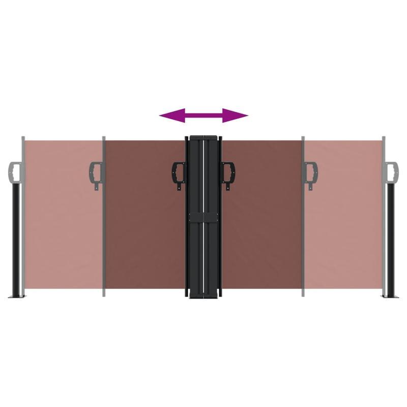 Retractable Windshield 100x600cm (38.5x20in) - Removable Temporary Outdoor Blackout Curtain with Red Accents, 81- Light Blocking, Durable Fabric for Patio, Balcony, Garden & Poolside Protection, Patio Privacy, Stylish Window
