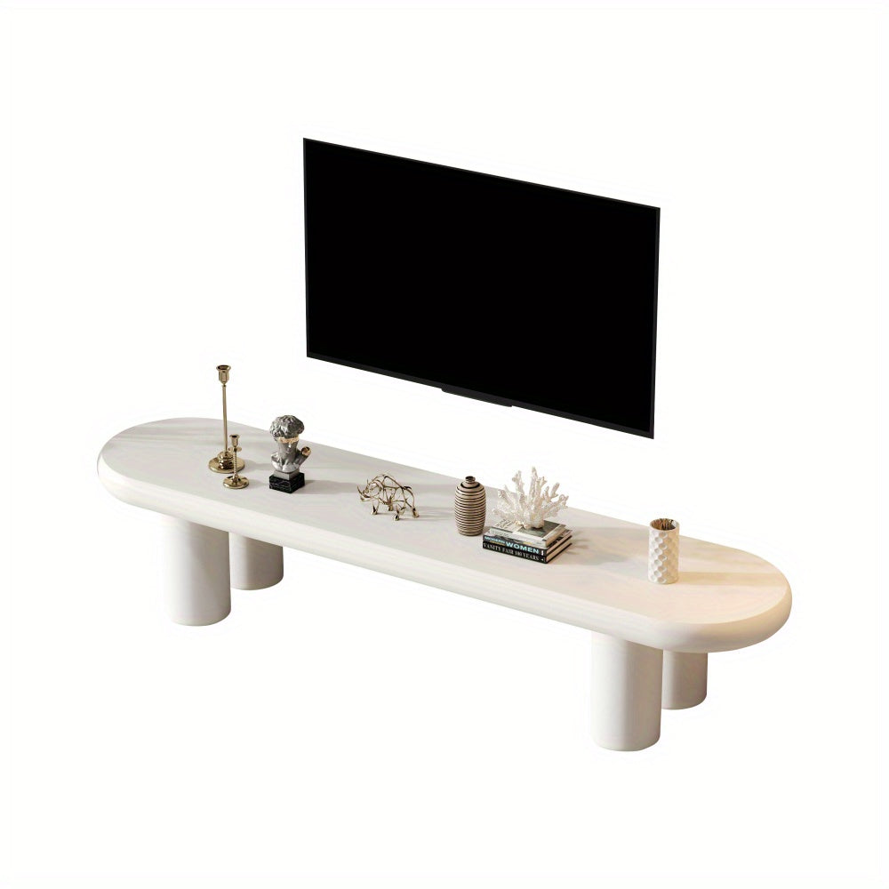 TV-kast – TV-meubel – Tv-dressoir – Mediameubel – Witte TV-kast – 160 x 40 x 40 cm – MDF met Houten Afwerking