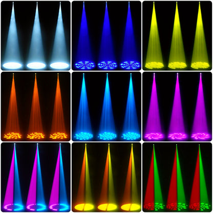 Movingheadlicht – Discolamp – Podiumverlichting – DJ Licht – Showverlichting – 2-Pack – 120W LED RGBW – 8 Gobo Patronen – DMX512 Besturing