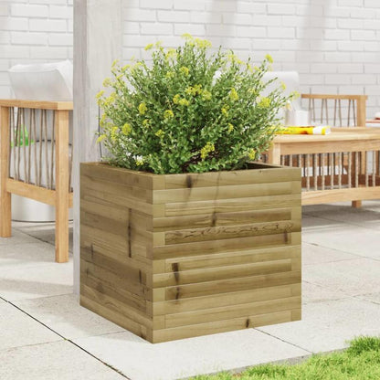 Plantenbak – Bloembak – Bloemstandaard – Bloempot – Plantbak – Verhoogd Design – Geïmpregneerd Grenenhout 50x50x45,5 cm