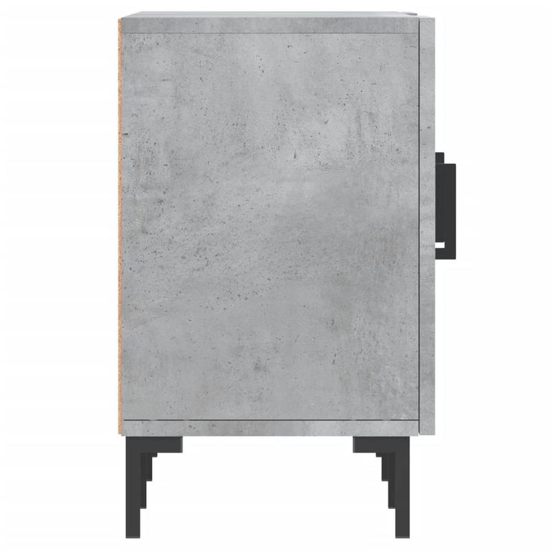 TV-meubel – Tv-kast – Tv-dressoir – Mediameubel – Tv-stand – Betongrijs – Ruimtebesparend Ontwerp – Hout en IJzer