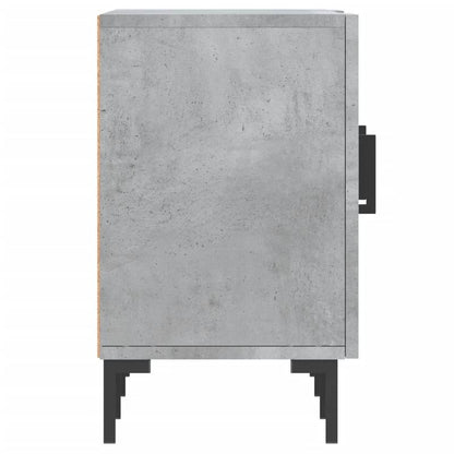 TV-meubel – Tv-kast – Tv-dressoir – Mediameubel – Tv-stand – Betongrijs – Ruimtebesparend Ontwerp – Hout en IJzer
