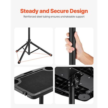 Fietsbureau – Hometrainer Bureau – Loopband Bureau – Sta Bureau – Fitness Bureau – Verstelbaar 86-130 cm – Stevig ABS Werkblad 50 cm