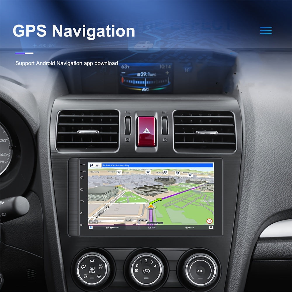 Autoradio – 2DIN Autoradio – Multimedia Speler – Navigatiesysteem – Touchscreen Radio – 7 Inch IPS Scherm – Draadloze CarPlay & Android Auto – Inclusief Achteruitrijcamera