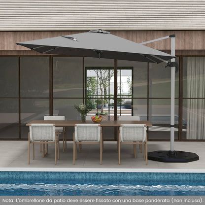 Zweefparasol – Hangparasol – Tuinparasol – Terrasparasol – Kantelbare Parasol – 3m Groot – 360° Draaibaar – Aluminium Frame – Scheurbestendig Polyester
