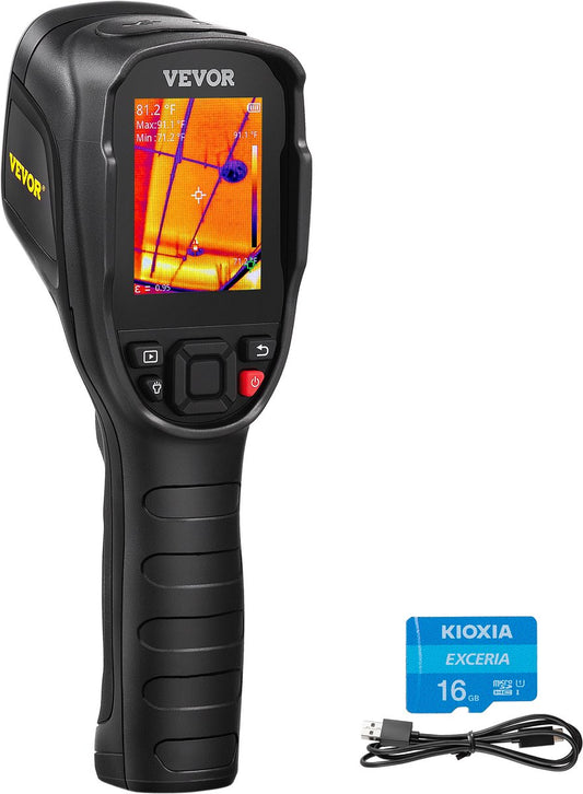 Handheld Warmtebeeldcamera - Infraroodcamera Camera - Temperatuurbereik - 20-350°C - 9 Uur Levensduur Batterij - 4 Kleurenpaletten Om Uit Te Kiezen - Zwart