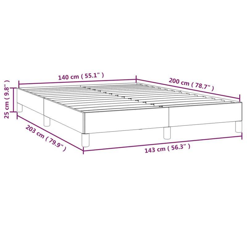 Black Bed Frame 140X200 Cm Made of Faux Leather. It'S Practical, Removable, And Suitable for Year-Round Use.