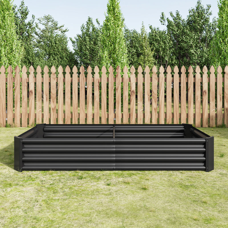Hochbed – Metaal Tuinbed – Verhoogd Plantbed – Moestuinbak – Staal Kasbak – Robuust Staal – Roestbescherming – 182x91x30 cm