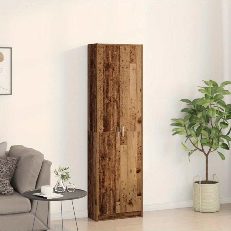 Kast – Opbergkast – Kledingkast – Garderobekast – Dressoir – Vrijstaande Kast – MDF Hardhout – Ruime Opbergruimte 3,2+ Kubieke Voet – Industrieel Design Bruin