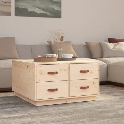 Coffee Table 80X80X45 Cm Solid Pinewood Removable, Suitable for Indoor Use And Suitable for All Seasons