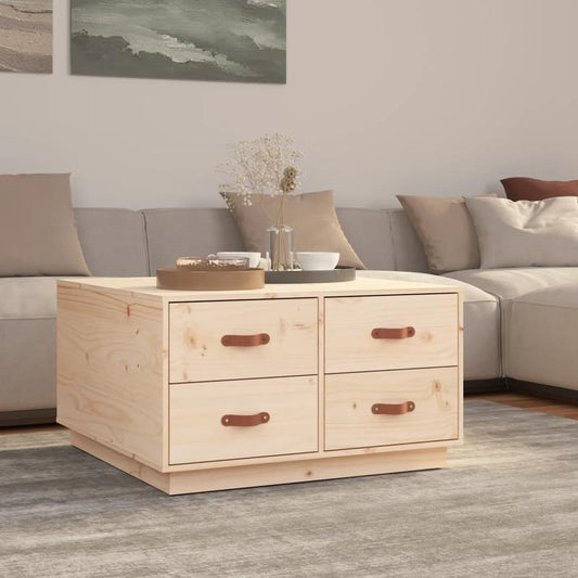 Coffee Table 80X80X45 Cm Solid Pinewood Removable, Suitable for Indoor Use And Suitable for All Seasons