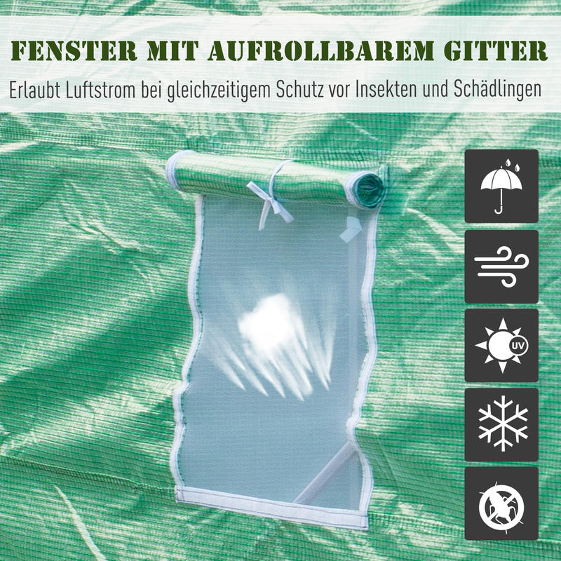 Kas – Kweekkas – Tuinkas – Broeikas – Plantenkas – Robuust Metalen Frame – Weerbestendig Transparant Plastic