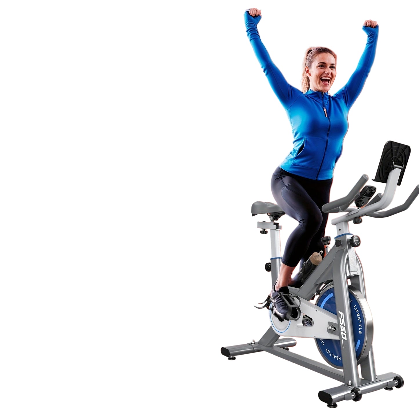 Hometrainer – Fitness Fiets – Indoor Fiets – Spinning Fiets – Trainfiets – 300 Watt Weerstand – 4-weg Verstelbaar Ontwerp