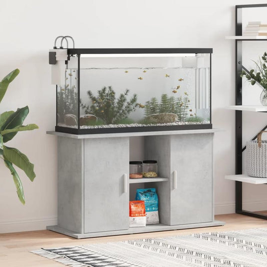 Aquariummeubel – Aquariumstandaard – Aquariumkast – Visbakstand – Houten Standaard – Grijs – Stevige Constructie – Duurzaam Materiaal