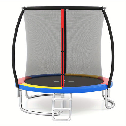 Trampoline – Tuintrampoline – Mini Trampoline – Springkussen – Rebounder – Diameter 140 cm – Veiligheidsnet Met Ladder