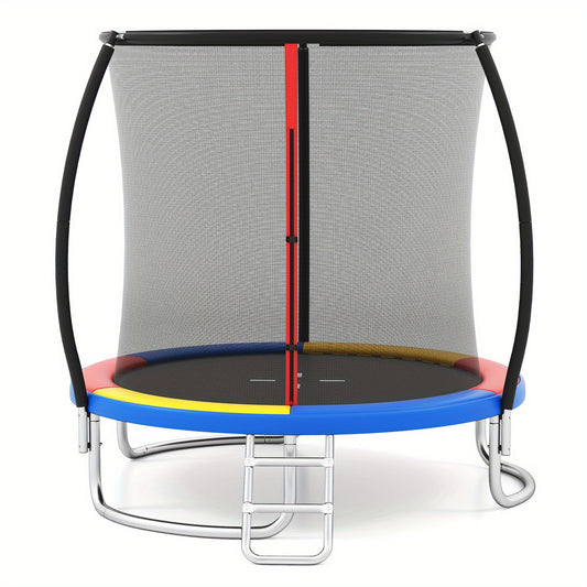 Trampoline – Tuintrampoline – Mini Trampoline – Springkussen – Rebounder – Diameter 140 cm – Veiligheidsnet Met Ladder