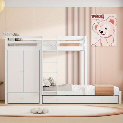 Hoogslaper – Stapelbed – Uitschuifbed – Bedbank – Bedkast – Met Ingebouwde Laden & Opbergruimte – Robuust Metalen Frame – Compact & Ruimtebesparend