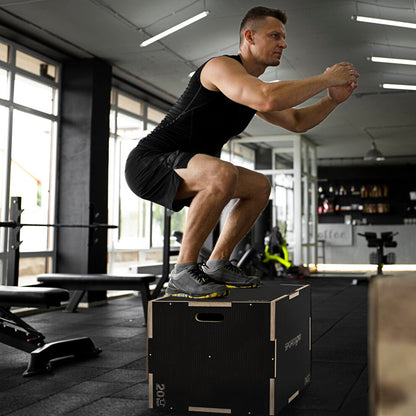 Plyobox – Sprongbox – Jumpbox – Fitness Box – Crossfit Box – 3 Hoogtes 51/61/76 cm – Stevig Beukenhout