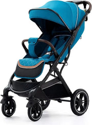 Kinderwagen - Opvouwbaar - Zitten en liggen - Zonneklep - Lichtgewicht - Blauw