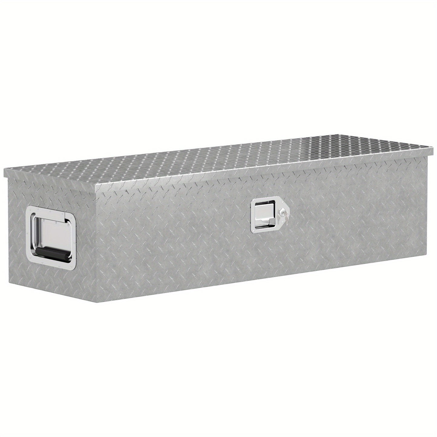 Aluminium Opbergkist – Gereedschapskist – Transportkoffer – Aanhangerkist – Toolbox – Lichtgewicht en Duurzaam – Met Slot en Handgrepen 99x33x25,5 cm