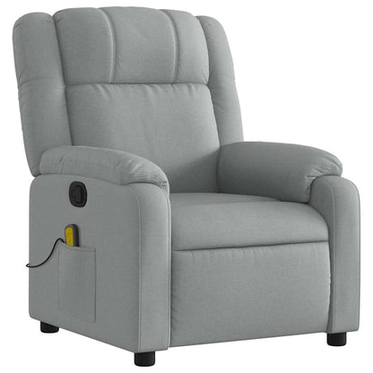 Massagestoel – Relaxstoel – Massagefauteuil – Elektrische Stoel – Ontspanningsstoel – Elektrisch Verstelbaar – 6 Massagepunten – Lichtgrijs