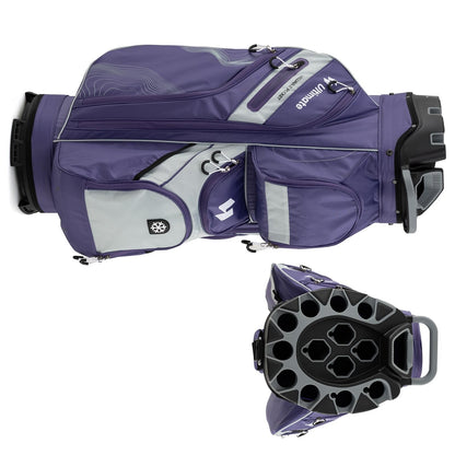 Golfbag – Golf Tas – Cartbag – Golftas – Draagtas – 14 Compartimenten – Waterafstotend Met Regenhoes – Violet