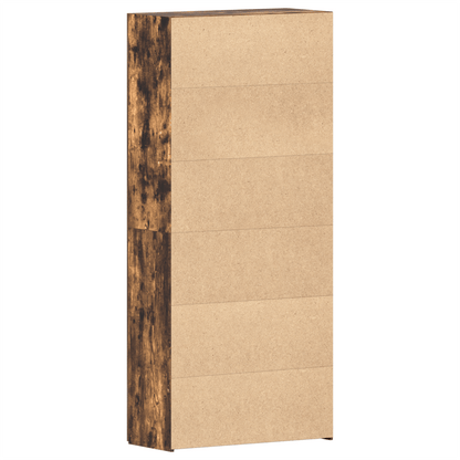 Schoenenkast – Schoenenrek – Schoenenopberger – Schoenenbank – Donkere Eiken Look – Ruim 80x35,5x180 cm – Hoogwaardig Hout