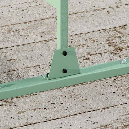 Tuinscherm – Privacyscherm – Schutting – Tuinafscheiding – Windscherm – Groen Metalen Bladmotief – 122 x 45 x 198 cm – Duurzaam Epoxy Coating