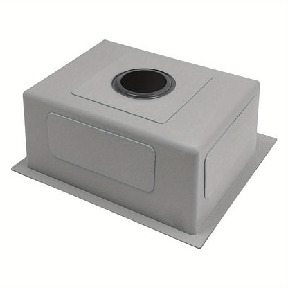 Keukenspoelbak – Spoelbak RVS – Inbouwspoelbak – Onderbouwspoelbak – Zwarte spoelbak – Ruime afmetingen 40x45cm – Inclusief zeeppomp en afdruiprek