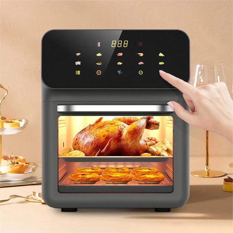 Airfryer 10L – Heteluchtfriteuse – Friteuse – Kookoven – Gezond Koken – Roestvrij Staal Design – 1350W Vermogen