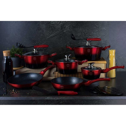 Berlinger House Metallic Black Burgundy Line 15 Elements BH-1632