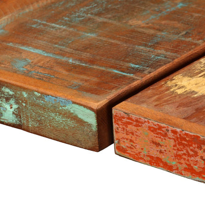 Bartafel – Statafel – Keukentafel – Eettafel – Barkruktafel – Massief Gerecycled Hout – Industriële Stalen Onderstel – 150 x 70 x 107 cm – Uniek Gebruikssporen Design