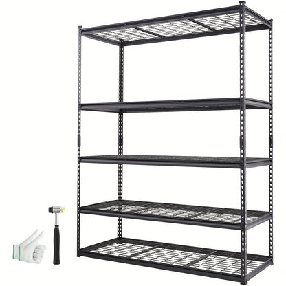 L-vormige Metalen Wandplank – Hoekplank – Wandrek – Opbergplank – Stelling – Stevig Metaal – 152,4 x 60,96 x 198,12 cm