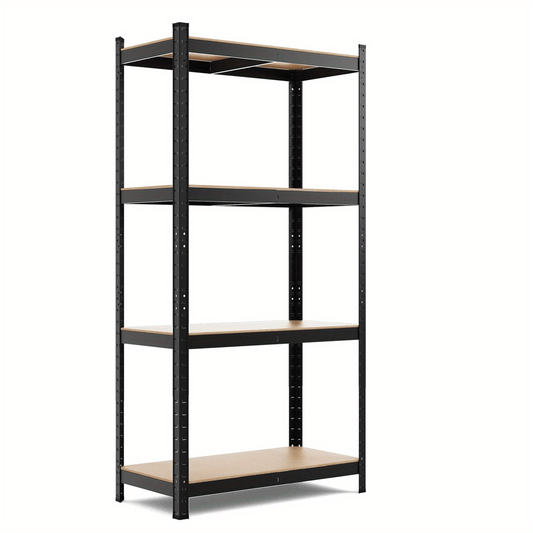 Opbergrek – Stellingkast – Opslagrek – Schappenrek – Metalen Rek – 4 Verstelbare Planken – 180kg Draagvermogen Per Plank – Zwart 80x40x160 cm