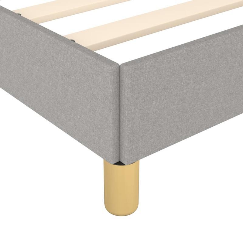 Modern Light Gray Bed Frame 160x200cm - Removable Fabric, Wooden Slats, No Power Needed, All-Season Comfort, Easy Assembly, Contemporary Style for Small Spaces, Bedroom Furniture, Minimalist Bedroom, Durable Bed Frame