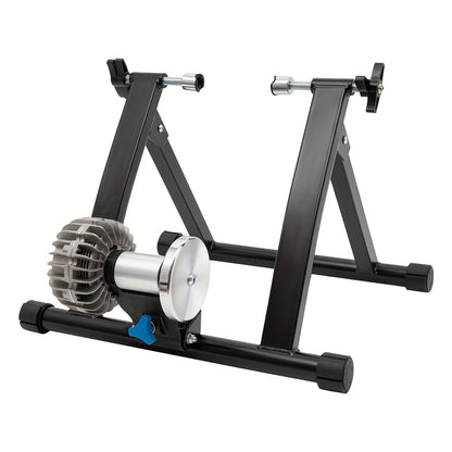 Indoor Bicycle Trainer With Advanced Steel Sports Stationary Bicycle Stand, Equipped With Noise Reducing Wheels, Suitable For 66.04-73.66 cm And 700C Wheels, Suitable For Indoor Riding, Black 55.12 X 48.01 X 40.13cm