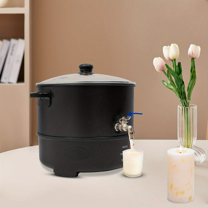 Waxsmeltpot – Wax Smelter – Kaars Gieter – Smeltkroes – Wax Smeltketel – Roestvrij Staal – 8 Liter Capaciteit – Temperatuurregeling 50-100°C – Zwart