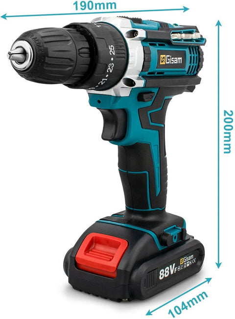 Boormachine - Accu Boormachine - Schroefmachine - Elektrische Boormachine - Elektrische Schroefmachine - Met Accessoires - 2x Accu - 18V - 1500Mah