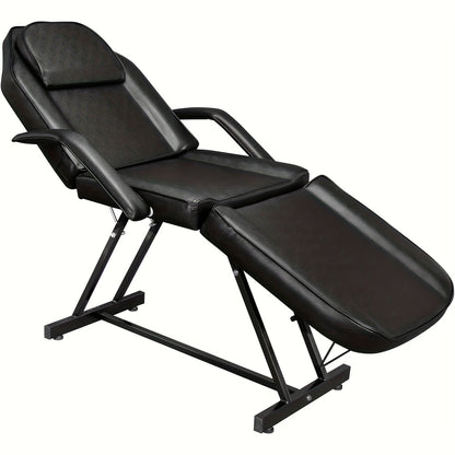 Behandelstoel – Behandelbank – Massagetafel – Gezichtsbed – Salonstoel – Wit – Ergonomisch Ontwerp – Stevig Metalen Frame
