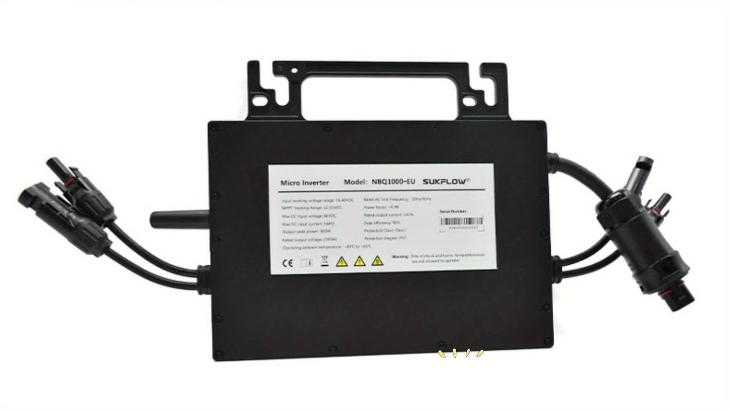 Micro-omvormer Zonne-energie Omvormer – Zonnepaneel Omvormer – Solar Inverter – Grid Tie Omvormer – Hybride Omvormer – 1000W Vermogen – IP67 Waterdicht & WiFi Monitoring