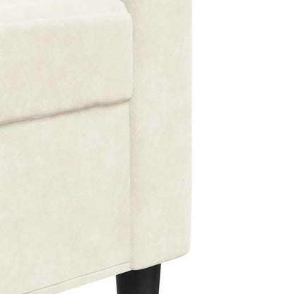 3-zits bank – hoekbank – sofa – loveseat – creme – stevig hardhouten frame – comfortabele polyurethaan kussens