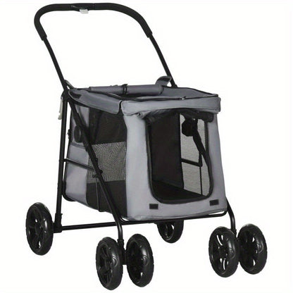 Hondenbuggy – Dierenwagen – Wandelwagen – Hondenkar – Huisdierenbuggy – Opvouwbaar – Oxford Stof – Max. 20 kg – Extra Groot – Lichtgewicht