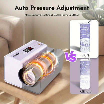 Auto Tumbler Heat Press Machine – Warmtepers – Sublimatiepers – Bekers Pers – Mokken Pers – Lichtroze – Snel Op Temperatuur – Gelijke Warmteverdeling
