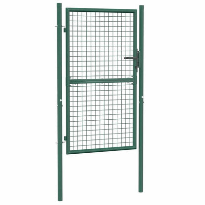 Groene Stalen Poort – Tuinpoort – Sierpoort – Afsluitpoort – Terraspoort – Duurzaam Staal – Afmeting 100x150 cm